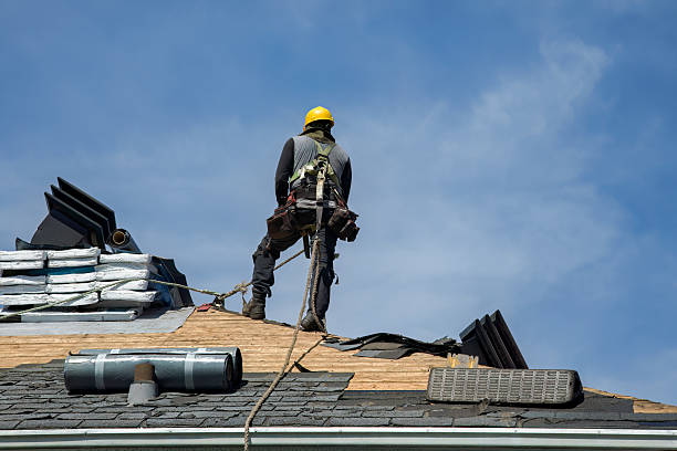 Professional Roofing technician working in Harmony, NC